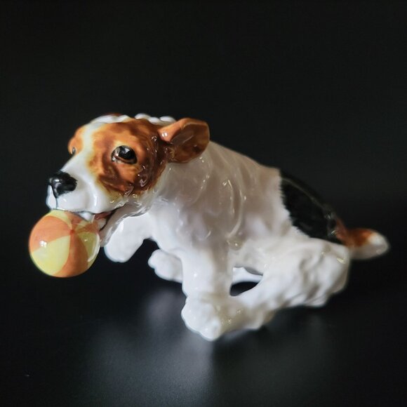 Royal Doulton Dogs of Character Figurine HN 1097 Jack Russell Terrier Dog w/Ball